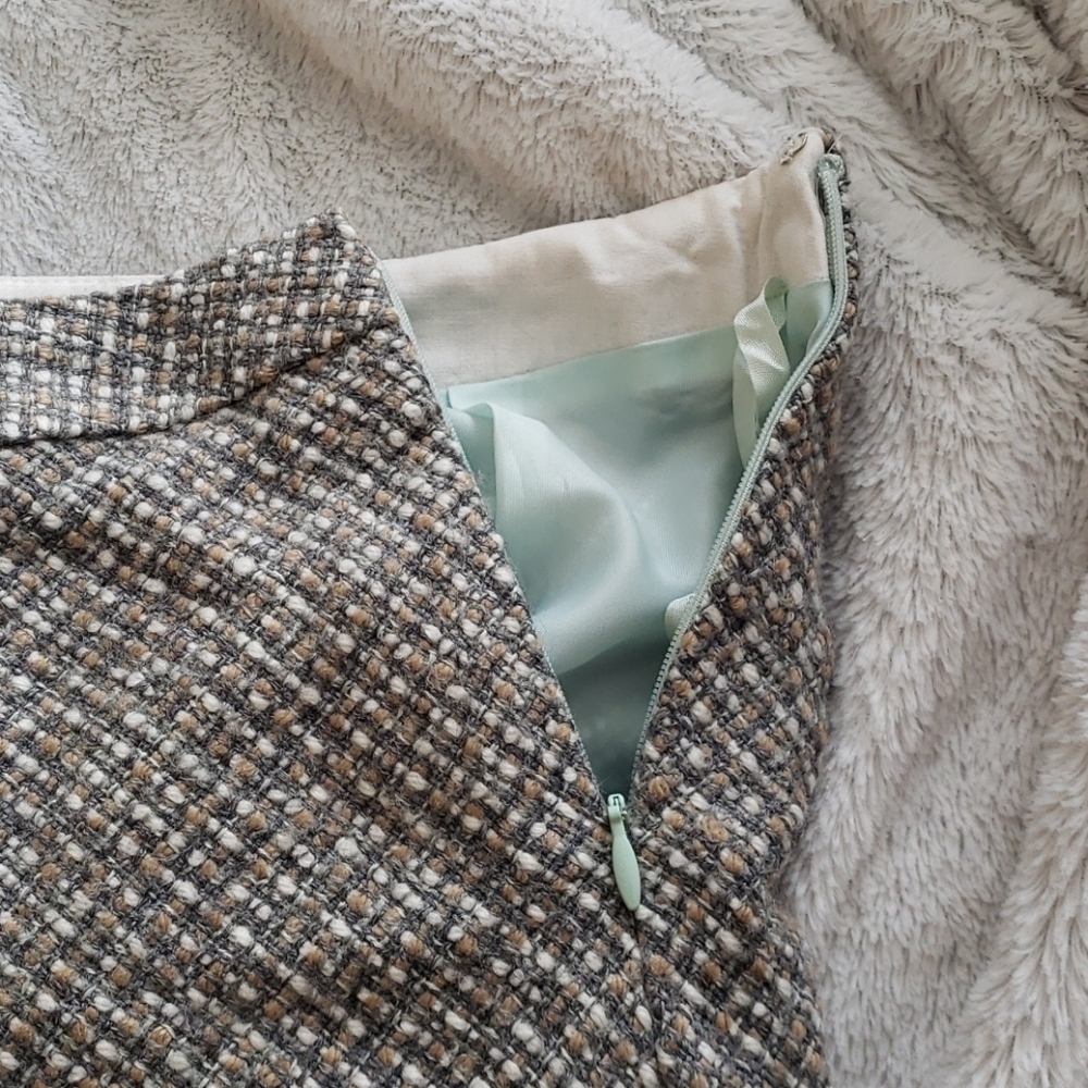 GAP Brown and Blue Wool Skirt - Picture 9 of 11